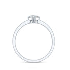 Rosec Jewels-Lab Grown Diamond 5 MM Heart Engagement Ring With Side Stones