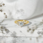 Certified 5 MM Lab Grown Diamond Princess Cut Engagement Ring Lab - ( EF-VS ) - Rosec Jewels