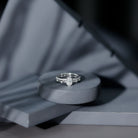 Rosec Jewels-Lab Grown Diamond 5X7 MM Oval Shaped Double Band Engagement Ring