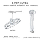 Certified Lab Grown Diamond 5X7 MM Teardrop Double Band Engagement Ring Lab - ( EF-VS ) - Rosec Jewels
