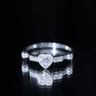 Bezel Set Lab Grown Diamond Heart Shaped Engagement Ring Lab - ( EF-VS ) - Rosec Jewels