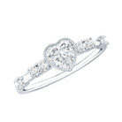 Bezel Set Lab Grown Diamond Heart Shaped Engagement Ring Lab - ( EF-VS ) - Rosec Jewels