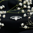 Bezel Set Lab Grown Diamond Heart Shaped Engagement Ring Lab - ( EF-VS ) - Rosec Jewels