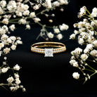 Certified Lab Grown Diamond 5 MM Princess Cut Engagement Ring For Women Lab - ( EF-VS ) - Rosec Jewels