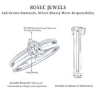 Lab Grown Diamond Pear Shaped Solitaire Engagement Ring Lab - ( EF-VS ) - Rosec Jewels