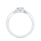 5 MM Princess Cut Lab Grown Diamond Solitaire Promise Ring Lab - ( EF-VS ) - Rosec Jewels