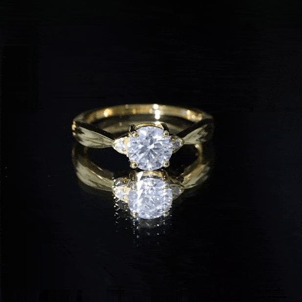 Certified Lab Grown Diamond 6 MM Solitaire Promise Ring Lab - ( EF-VS ) - Rosec Jewels