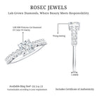 Rosec Jewels-Lab Grown Diamond 5 MM Princess Cut Engagement Ring With Side Stones