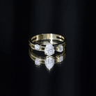 Rosec Jewels-Lab Grown Diamond 5X7 MM Teardrop Double Band Engagement Ring
