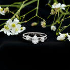 Rosec Jewels-Lab Grown Diamond 5X7 MM Teardrop Double Band Engagement Ring