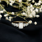 Rosec Jewels-Lab Grown Diamond 6X8 MM Emerald Cut Engagement Ring With Side Stones