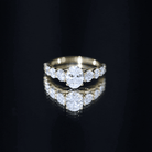 Lab Grown 1.2 Carat Diamond Oval Engagement Ring With Side Stones Lab - ( EF-VS ) - Rosec Jewels