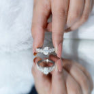 Lab Grown 1.2 Carat Diamond Oval Engagement Ring With Side Stones Lab - ( EF-VS ) - Rosec Jewels