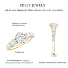 Lab Grown 1.2 Carat Diamond Oval Engagement Ring With Side Stones Lab - ( EF-VS ) - Rosec Jewels