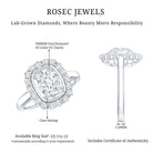Rosec Jewels-Certified 6X8 MM Oval Lab Grown Diamond Halo Engagement Ring