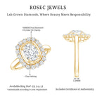 Rosec Jewels-Certified 6X8 MM Oval Lab Grown Diamond Halo Engagement Ring