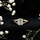 Certified Lab Grown Diamond 6X8 MM Emerald Cut Engagement Ring Lab - ( EF-VS ) - Rosec Jewels