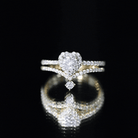 Certified 5 MM Lab Grown Diamond Heart Bridal Ring Set Lab - ( EF-VS ) - Rosec Jewels