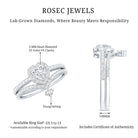Certified 5 MM Lab Grown Diamond Heart Bridal Ring Set Lab - ( EF-VS ) - Rosec Jewels