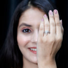 Certified 5 MM Lab Grown Diamond Heart Bridal Ring Set Lab - ( EF-VS ) - Rosec Jewels