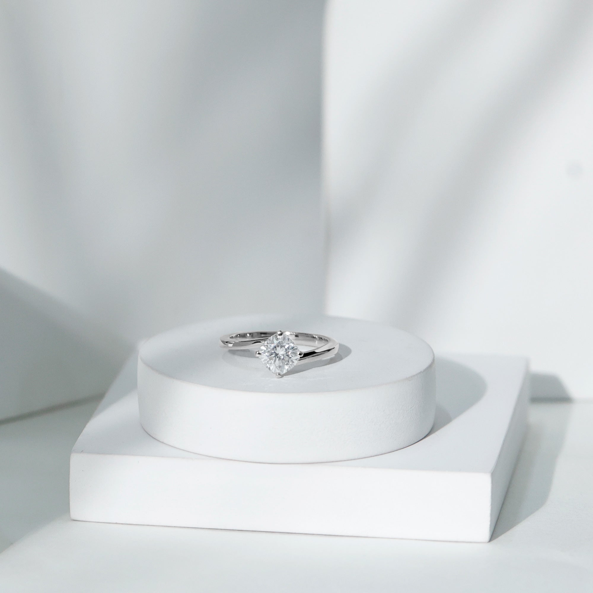 Certified 6 MM Cushion Lab Grown Diamond Solitaire Engagement Ring Lab - ( EF-VS ) - Rosec Jewels