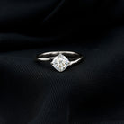 Certified 6 MM Cushion Lab Grown Diamond Solitaire Engagement Ring Lab - ( EF-VS ) - Rosec Jewels