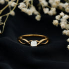 Certified Lab Princess Cut Diamond Infinity Promise Ring Lab - ( EF-VS ) - Rosec Jewels