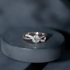 Certified 6 MM Lab Grown Diamond Prong Set Twisted Engagement Ring Lab - ( EF-VS ) - Rosec Jewels