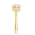 Certified 8 MM Round Lab Grown Diamond Unique Engagement Ring Lab - ( EF-VS ) - Rosec Jewels