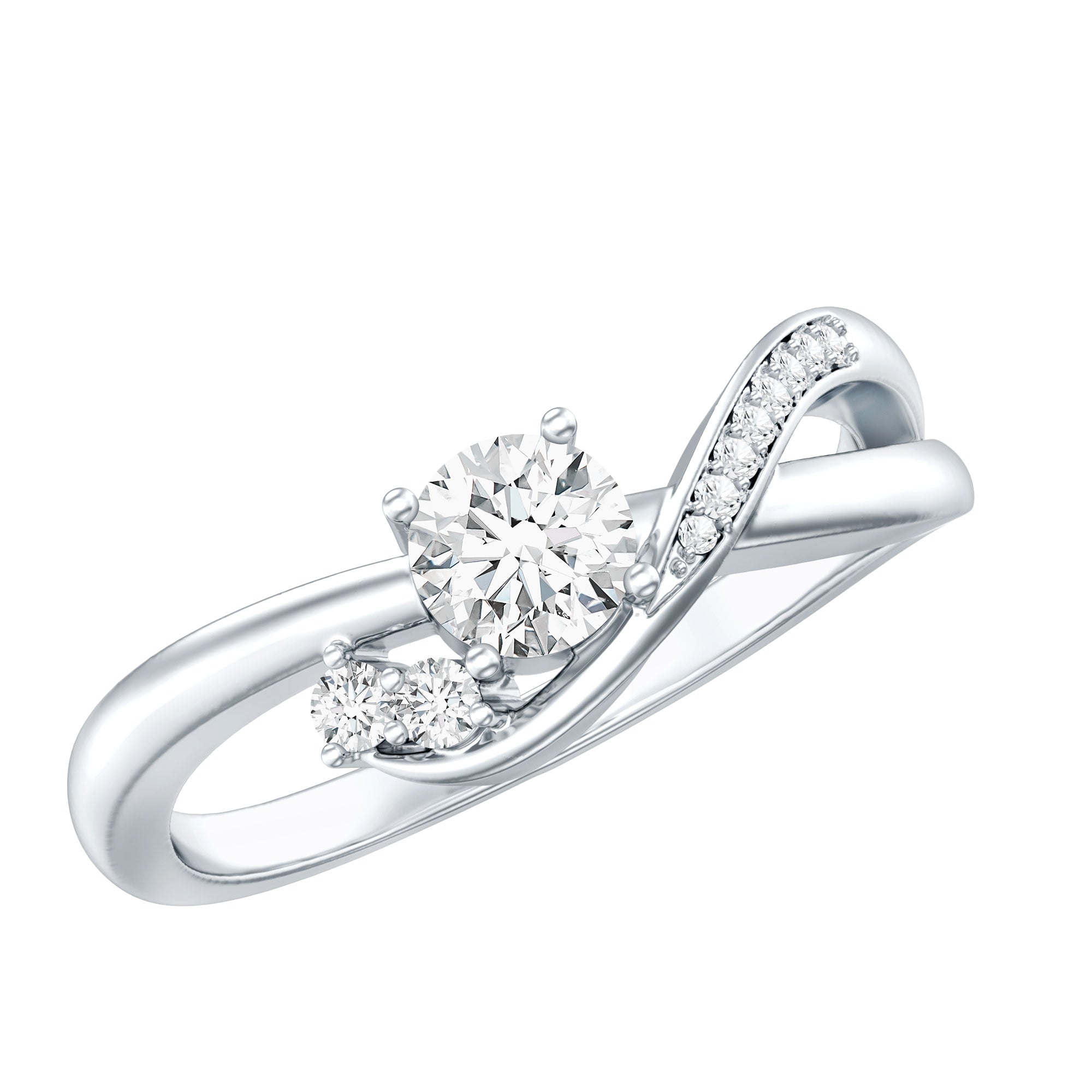 Certified 5 MM Lab Grown Diamond Proposal Ring For Women Lab - ( EF-VS ) - Rosec Jewels