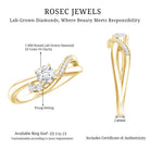 Certified 5 MM Lab Grown Diamond Proposal Ring For Women Lab - ( EF-VS ) - Rosec Jewels
