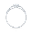 Certified 6MM Lab Grown Diamond Nature Engagement Ring Lab - ( EF-VS ) - Rosec Jewels