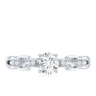 Certified 5 MM Lab Grown Diamond Promise Ring For Her Lab - ( EF-VS ) - Rosec Jewels