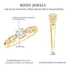 Certified 5 MM Lab Grown Diamond Promise Ring For Her Lab - ( EF-VS ) - Rosec Jewels