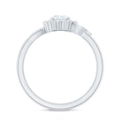Certified 5 MM Lab Grown Diamond Floral Engagement Ring Lab - ( EF-VS ) - Rosec Jewels