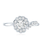 Rosec Jewels-Certified 5 MM Lab Grown Diamond Nature Inspired Engagement Ring