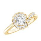Rosec Jewels-Certified 5 MM Lab Grown Diamond Nature Inspired Engagement Ring