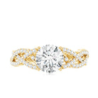 Rosec Jewels-Lab Grown Diamond 8MM Round Engagement Ring With Infinity Twist