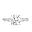2 Carat Lab Grown Diamond Art Deco Solitaire Engagement Ring Lab - ( EF-VS ) - Rosec Jewels