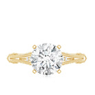 2 Carat Lab Grown Diamond Art Deco Solitaire Engagement Ring Lab - ( EF-VS ) - Rosec Jewels
