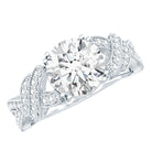 Rosec Jewels-8 MM Solitaire Lab Grown Diamond Non Traditional Engagement Ring