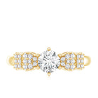 Certified Lab Grown Diamond Bow Engagement Ring Lab - ( EF-VS ) - Rosec Jewels