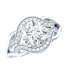 2 Carat Lab Grown Diamond Art Deco Engagement Ring Lab - ( EF-VS ) - Rosec Jewels