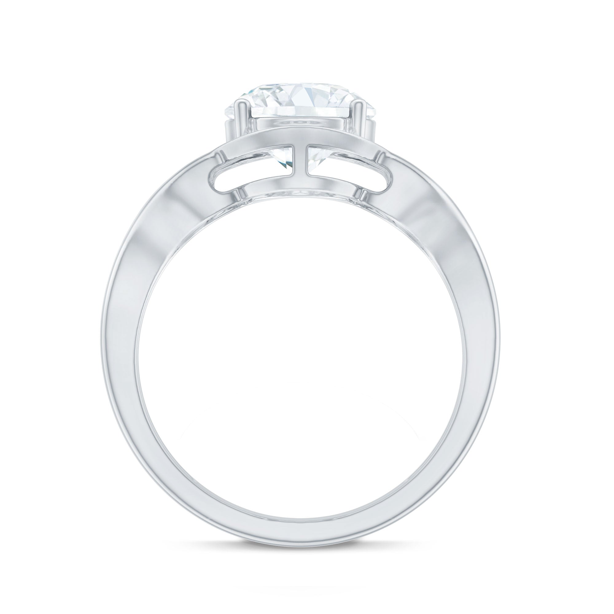 2 Carat Lab Grown Diamond Art Deco Engagement Ring Lab - ( EF-VS ) - Rosec Jewels