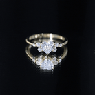Lab Grown Diamond 6 MM Heart Shaped Engagement Ring Lab - ( EF-VS ) - Rosec Jewels