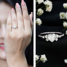 Lab Grown Diamond 6 MM Heart Shaped Engagement Ring Lab - ( EF-VS ) - Rosec Jewels