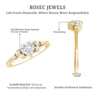 Lab Grown Diamond 6 MM Heart Shaped Engagement Ring Lab - ( EF-VS ) - Rosec Jewels