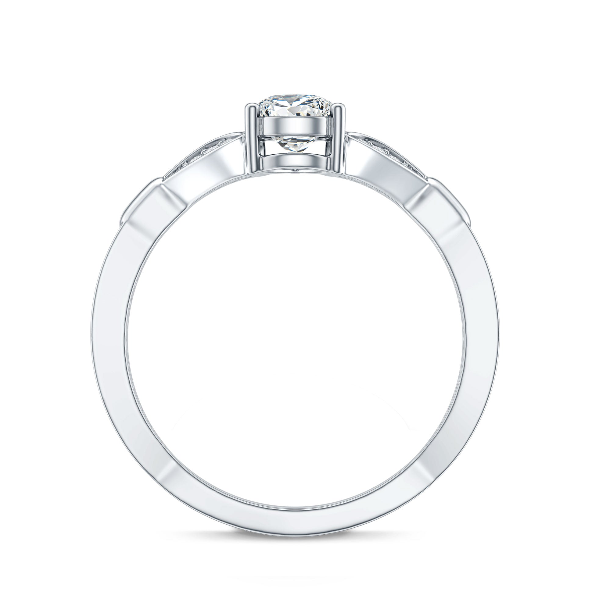 Rosec Jewels-Lab Grown Diamond Teardrop Split Shank Engagement Ring