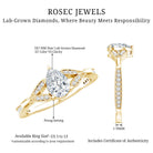 Rosec Jewels-Lab Grown Diamond Teardrop Split Shank Engagement Ring