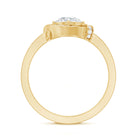 1 Carat Lab Grown Diamond Designer Halo Engagement Ring Lab - ( EF-VS ) - Rosec Jewels
